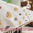 100% Cotton Dining Table Cover, Printed Cotton Table Cloth with Boho Tassels - High Garden Yellow Hot on Sale