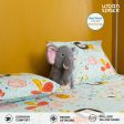 Serene 200 TC 100% Cotton Bedsheet with Pillow Covers - Lion King Sky Blue on Sale