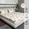 Regal Collection - Breathable 200 TC 100% Pure Cotton Bedsheet with Pillow Cover, Cherry Blossom- Peach Fashion