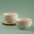 Handmade Ceramic Snack Bowls, Ramen Soup bowls, Serving Bowls, Set of 2, Natural Beige Hot on Sale