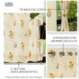 100% Cotton Curtains for Living Room, Bedroom curtains - Pack of 2 curtains, Cotton Coneflower - Yellow on Sale