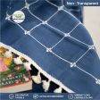 Premium 100% Cotton Embroidery Curtain for Window & Door - Pack of 1 Curtain, Indigo Checks Online