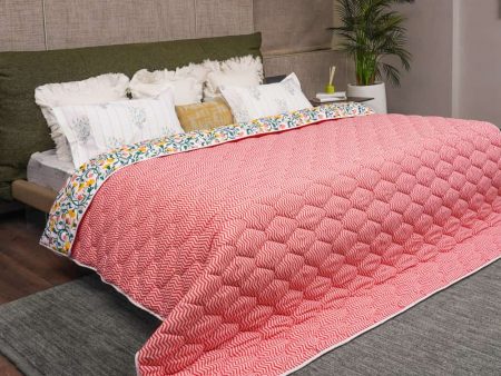 Fluffy & Heavy 200 GSM Microfiber Reversible Quilted Winter Comforters (kashmir Peach-Single, Double) Cheap