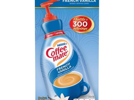 Nestle Coffee Mate Coffee Creamer, French Vanilla, Concentrated Liquid Pump Bottle, Non Dairy, No Refrigeration, 50.7 Ounces For Sale