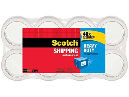 Scotch Heavy Duty Shipping Packaging Tape, 1.88 Inches x 54.6 Yards, 8 Rolls (3850-8), 436YD (400 m) Hot on Sale