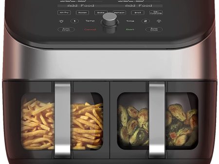 Instant Vortex Plus XL 8QT ClearCook Air Fryer, Clear Windows & Custom Program Options, 8-in-1 Functions that Crisps, Broils, Roasts, Dehydrates, Bakes, Reheats, from the Makers of Instant Pot, Black Sale