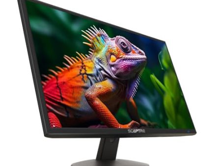 Sceptre 24-inch Professional Thin 1080p LED Monitor 99% sRGB 2x HDMI VGA Build-in Speakers, Machine Black (E248W-19203R Series) Hot on Sale