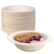 Comfy Package, 100% Compostable 16 oz. Heavy-Duty Paper Soup Bowls [125 Pack] Eco-Friendly Disposable Sugarcane - Kraft on Sale