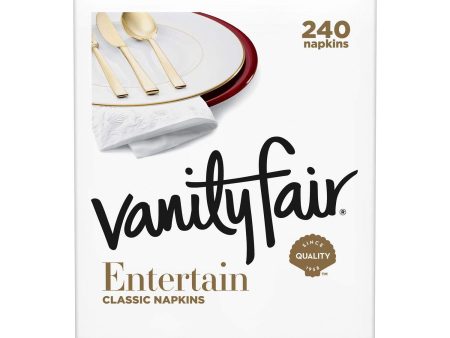 Vanity Fair 3-Ply Dinner Impressions Napkins, 240 Total Count (4 Pack of 60 pieces) Hot on Sale