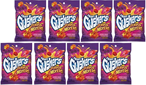 Fruit Gushers, Flavor Mixers Fruit Flavored snacks- Naturally Flavored Raspberry Lemonade, Strawberry Peach, Orange Cher Fashion